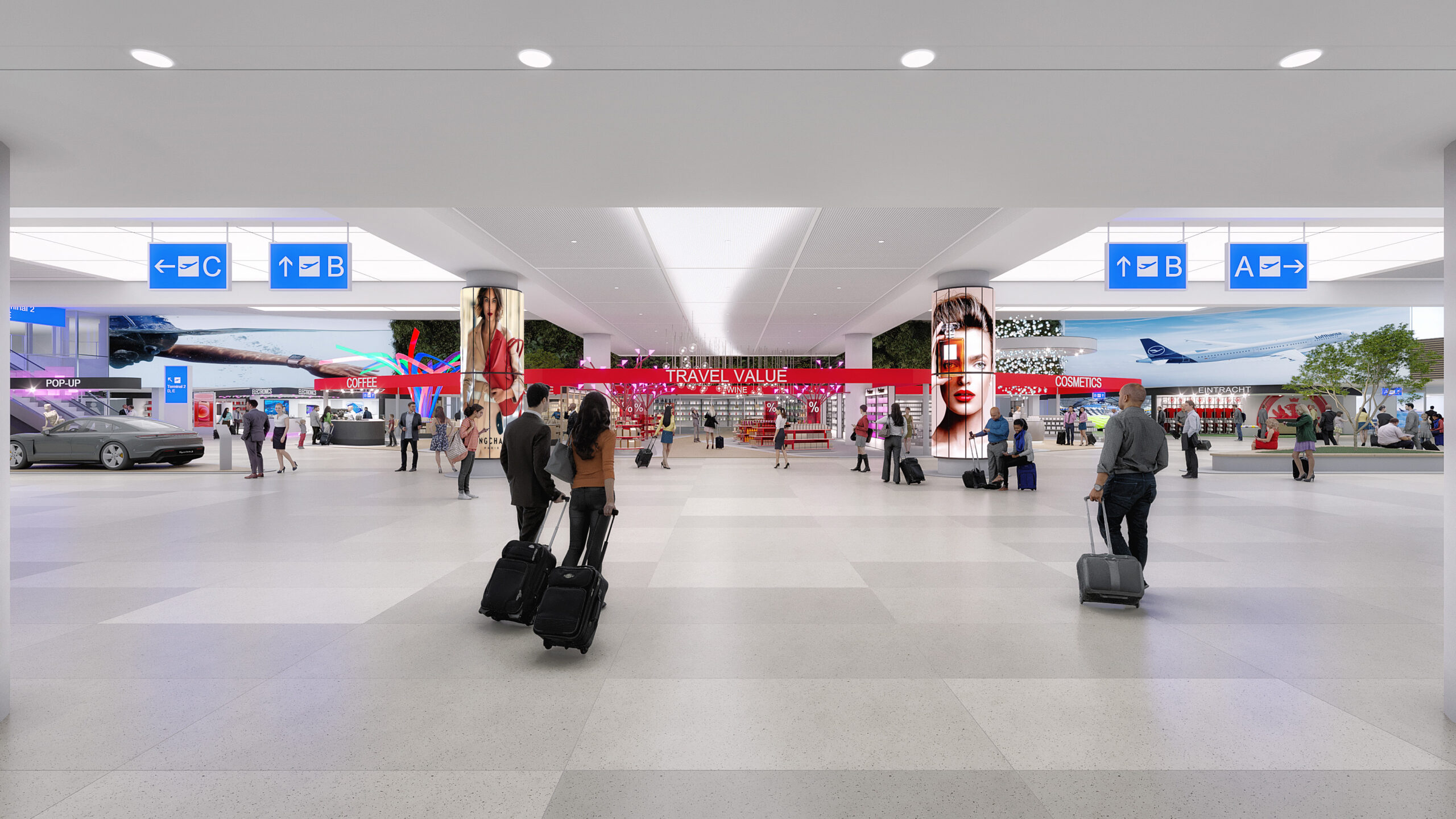 Concept Design For Halle B | Frankfurt Airport – IADC Studio